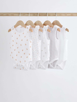 Боди без рукавов для малышей Next K79-885, 5 шт., Белый