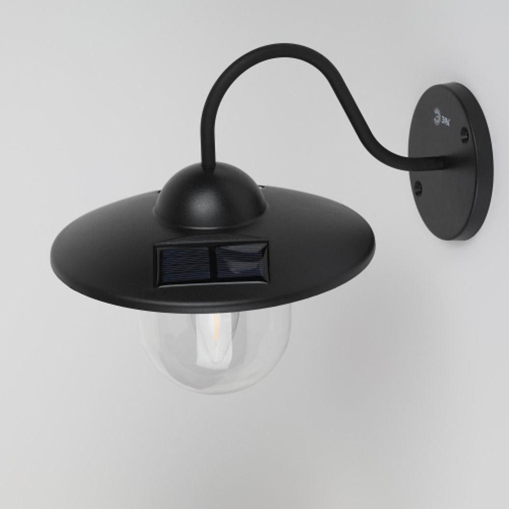 Светильник уличный ЭРА ERASF22-38 на солнечных батареях настенный Ретро 1 LED | Садовые фасадные светильники