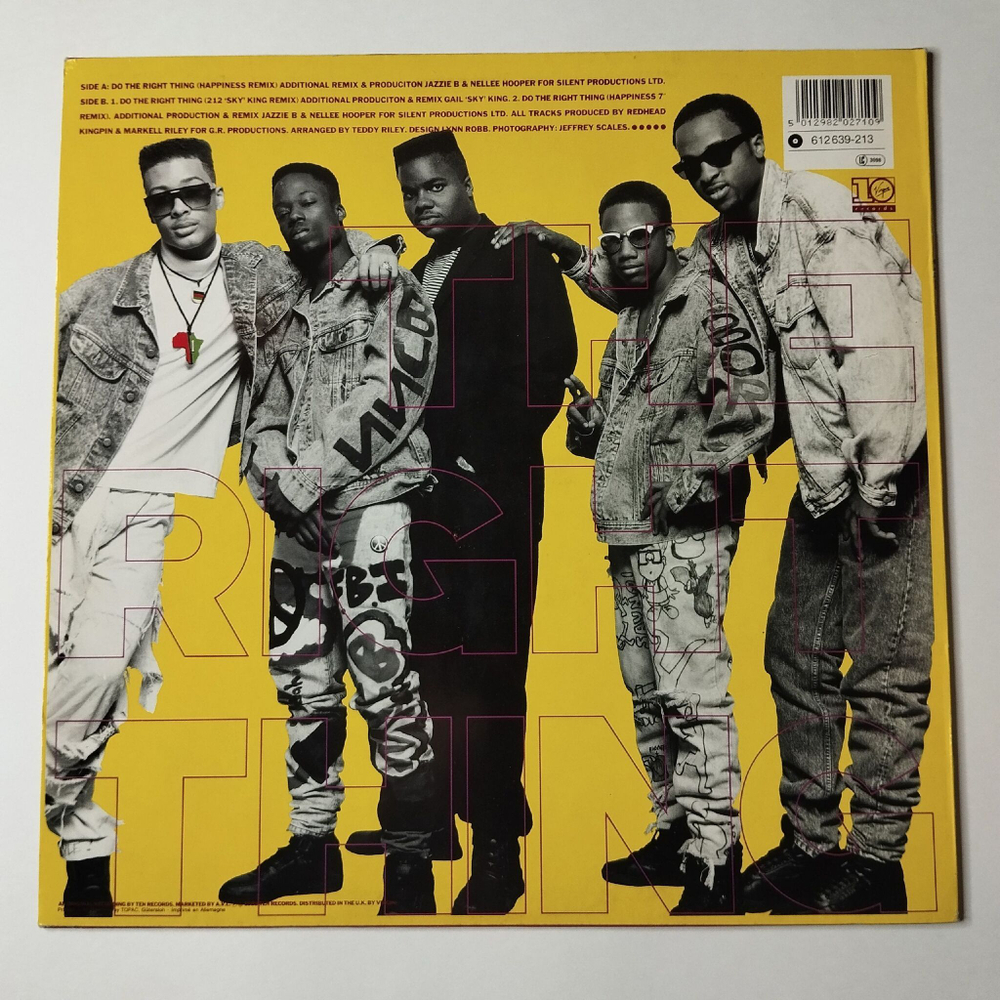 Винтажная виниловая пластинка LP Redhead Kingpin And The F.B.I.Do The Right Thing (The Happiness Remix) (UK 1989) 45 RPM Maxi Single
