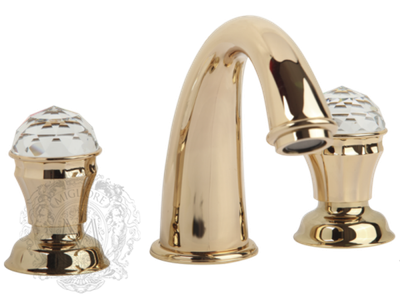Смеситель для раковины на 3 отв. Korona Swarovski ML.KRN-4712.DO золото