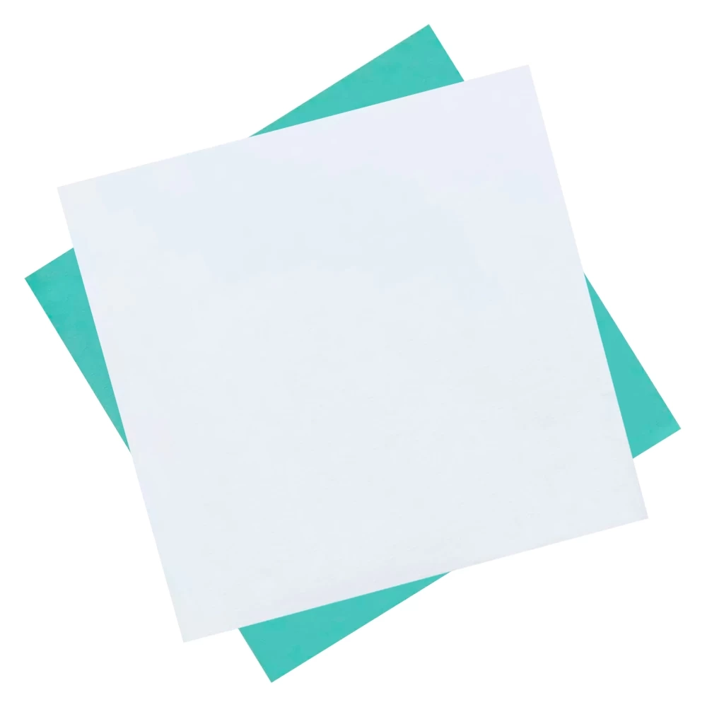 Бумага крепированная для стерилизации пар/газ стандартная DGM 500х500 мм белая/зеленая 500 шт