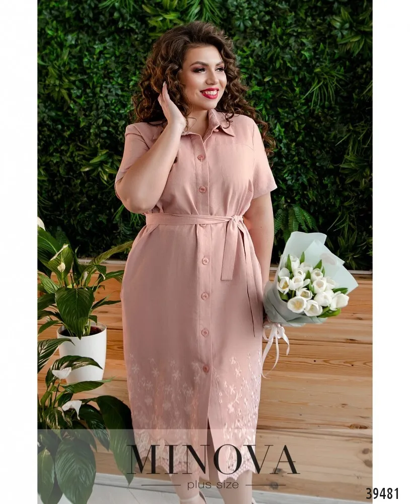Платье 419-розовый Minova