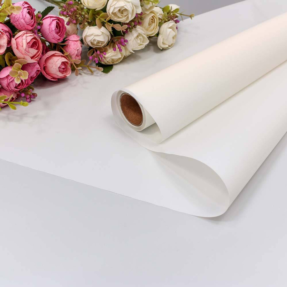 Пленка В рулоне 10 м х 58 см однотонная (Молочный)