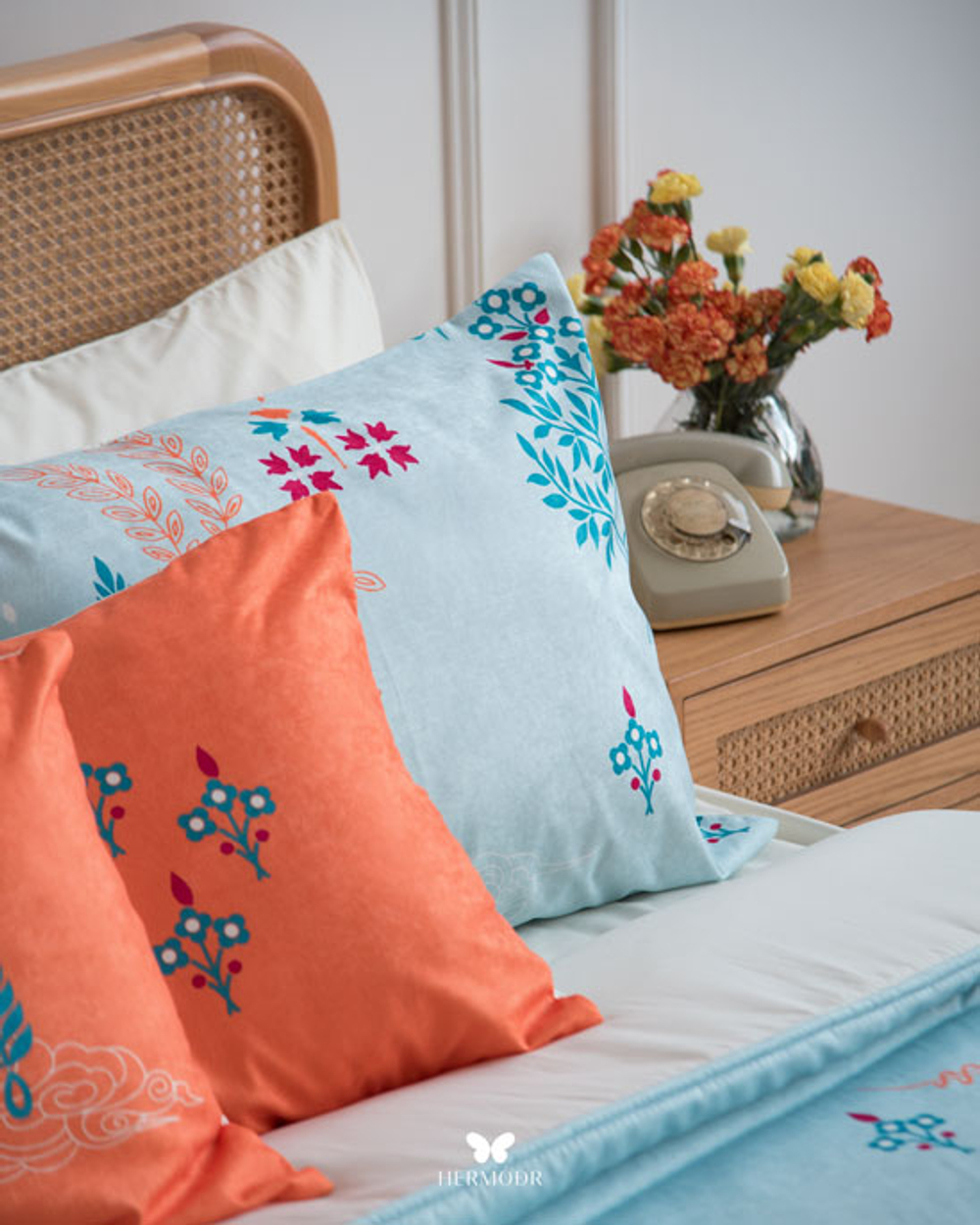 Комплект постельного белья двуспальный Chahar Bagh Hermodr 8 предметов 130220293 Иран