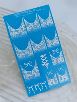 Lucky Rose Слайдеры наклейки для длинных ногтей 424