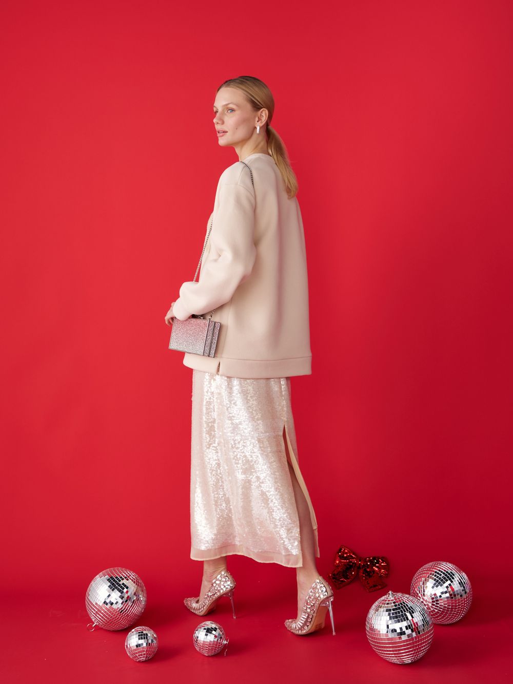 ЮБКА В ПАЙЕТКАХ PASTEL BEIGE