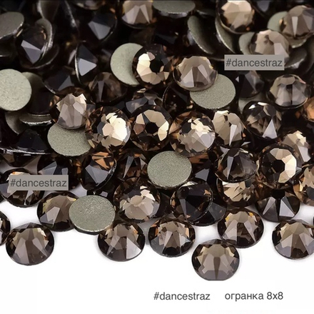 Стразы клеевые, Smoked Topaz 8*8, P20, SS34, 1440, (F2)
