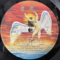 Винтажная виниловая пластинка LP Led Zeppelin Presence (Япония 1976) (Без Оби) Achilles Last Stand