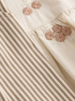 Топ с вышивкой и брюки в комплекте для девочки Next E86-990, Бежевый