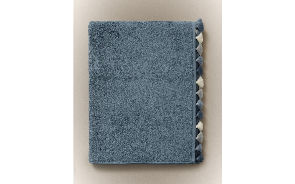 Zara Home Полотенце для лица и рук из хлопка, голубой