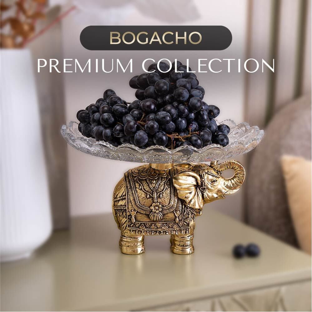 Фруктовница-конфетница Слон индийский - 5 Бронза