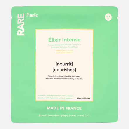 RARE PARIS  Élixir intense Питательная тканевая маска для лица, 23 мл