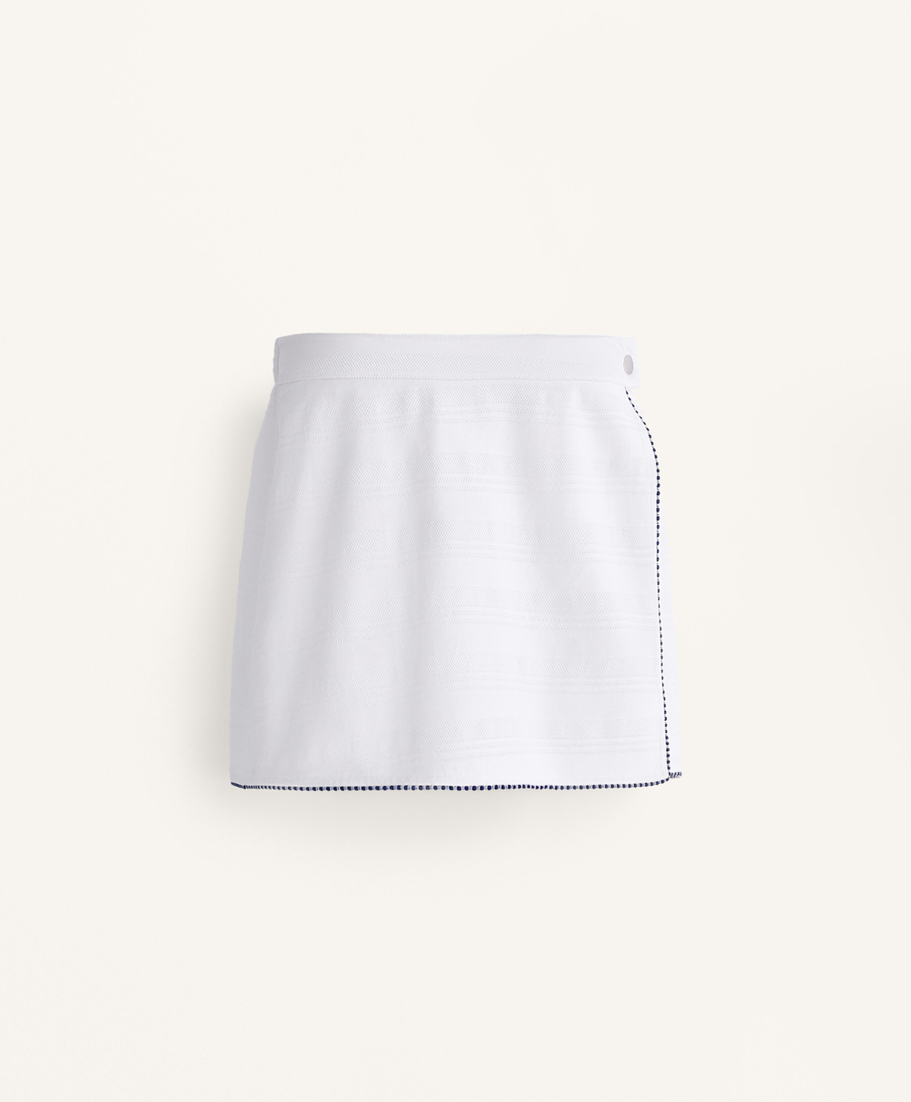 Oysho Жаккардовая юбка из пике, белый