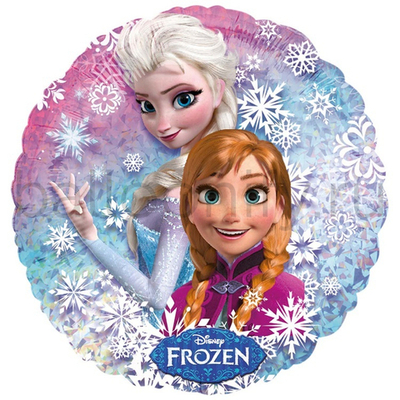 Фольгированная фигура, круг, Холодное сердце S60,18"/46СМ