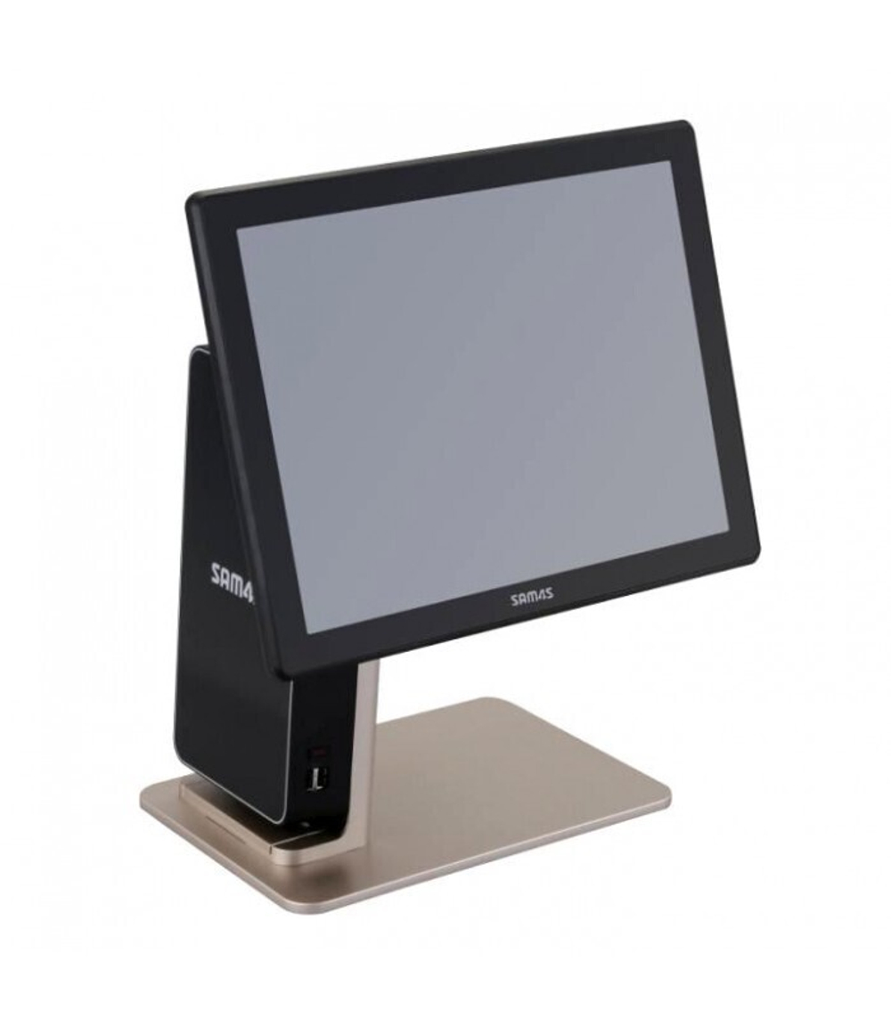 POS-компьютер моноблок Sam4s Jupiter, сенсорный 15"", J1900, 4Gb, SSD, MSR, PCT, JUPITER115S, черно-золотой, Win 10
(емкостной тач, безрамочный)"