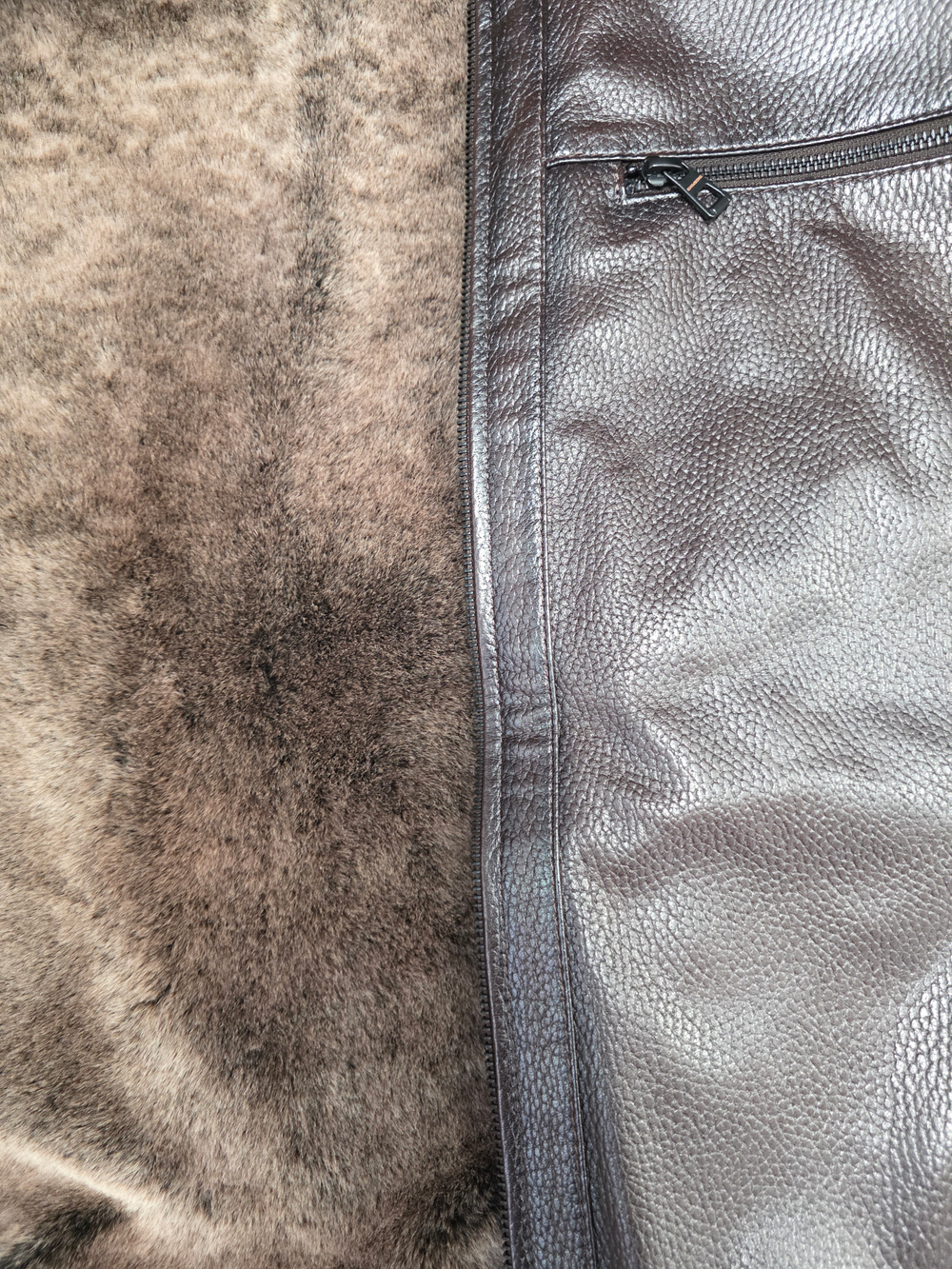 KHIMEONE Мужская кожаная куртка на меху (натуральная кожа/натуральный мех)