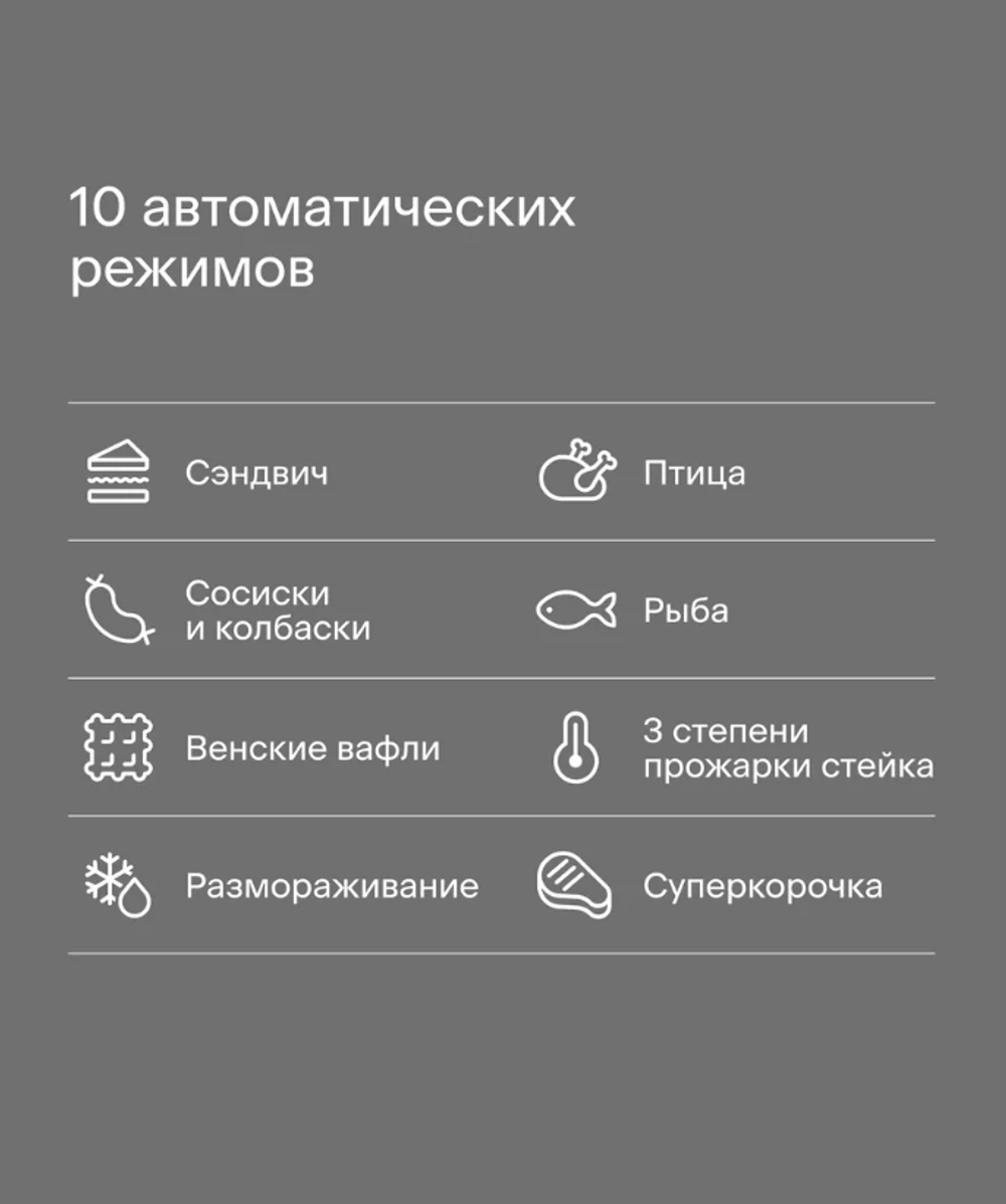 Гриль Tuvio TG04DMP, мощность 2200Вт, антипригарное покрытие