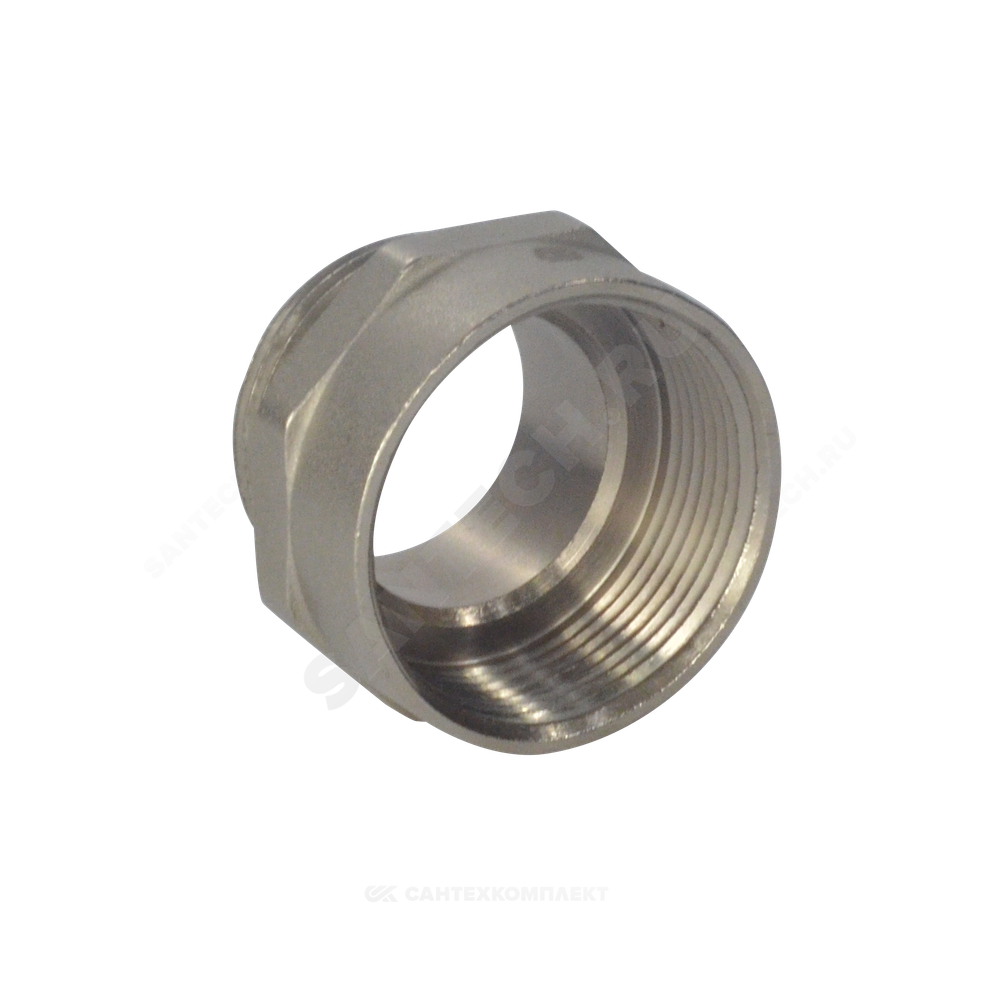 Переход латунь никель Ду 32х20 (3/4"х1 1/4") ВР/НР SantechSystems