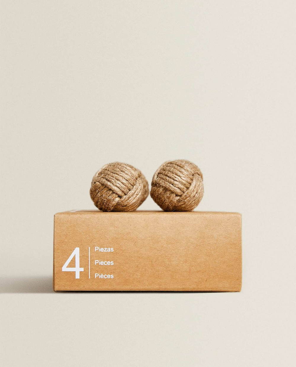 ZARA HOME МЕБЕЛЬНАЯ РУЧКА В ФОРМЕ УЗЛА ИЗ ВЕРЕВКИ (НАБОР ИЗ 4 ШТ.)