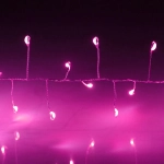 Гирлянда для дома 2,0 м 150 ламп LED «Мишура», IP-40, Розовый
