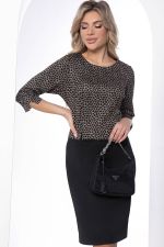 Платье "Кэтрин" (черно-коричневое) П8818 LT Collection