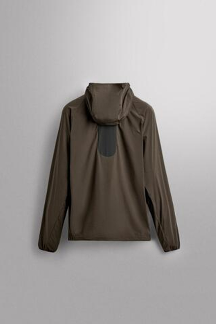 ZARA ЛЕГКАЯ ТЕХНИЧЕСКАЯ КУРТКА ДЛЯ БЕГА, КОРИЧНЕВЫЙ