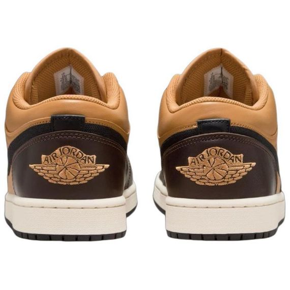 Jordan Air Jordan 1 Винтажные баскетбольные кроссовки Low Топ Коричневый Мужские
