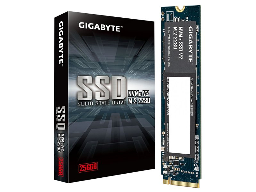 SSD накопитель Gigabyte NVMe SSD V2 256ГБ, M.2 2280, PCIe 3.0 x4, NVMe [G3NVMEV2256G]