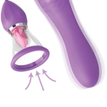 Вибростимулятор с помпой и имитатором языка PipeDream Fantasy for Her Ultimate Pleasure Max Dual Oral Sex Simulator with Hose & G-Spot Vibrator Purple 496812