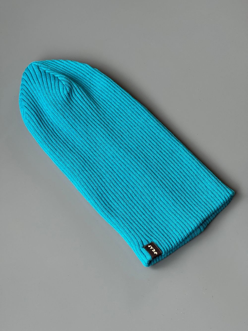 Шапка вязаная весенняя/осенняя МУЛА (Бирюза)