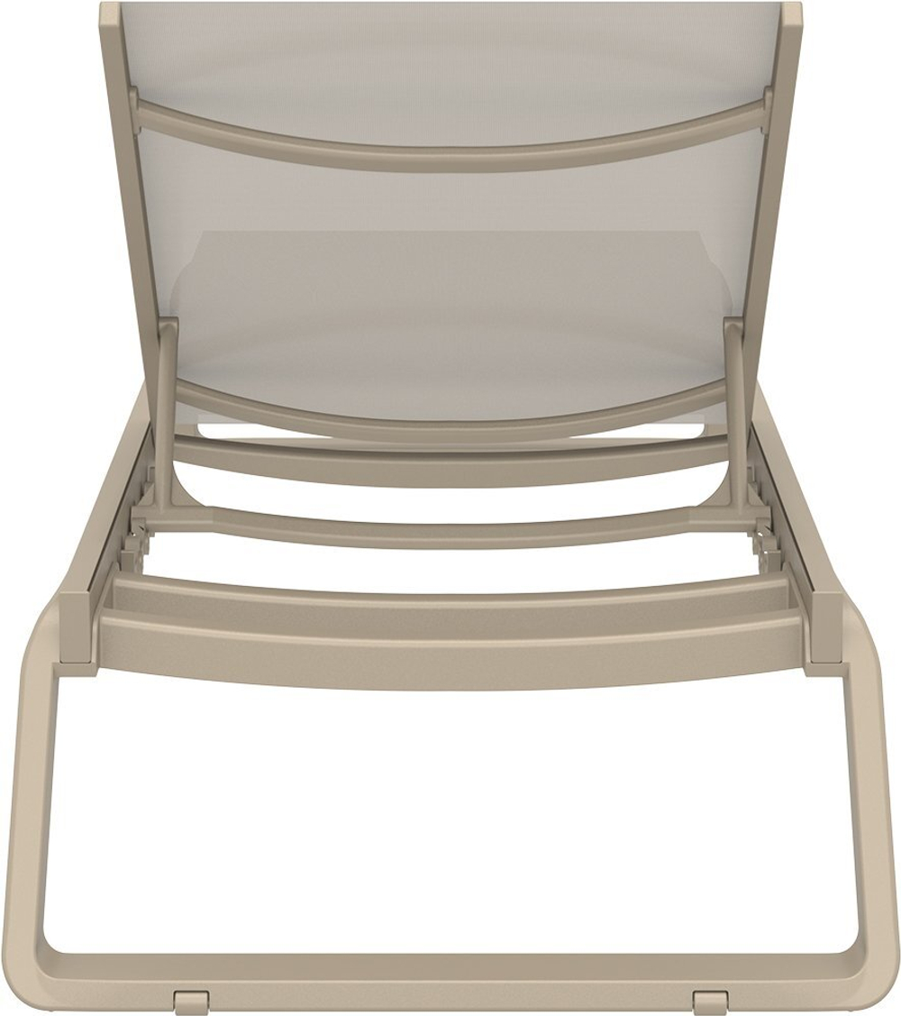 Шезлонг-лежак металлический Siesta Contract Tropic, бежевый