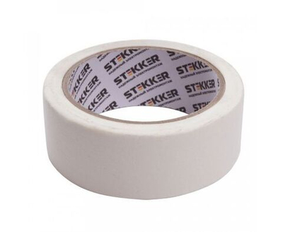Малярная лента 48 мм, длина 25 м, на бумажной основе, белый Stekker INTP7-48-25 39152, Упаковка 4 штуки