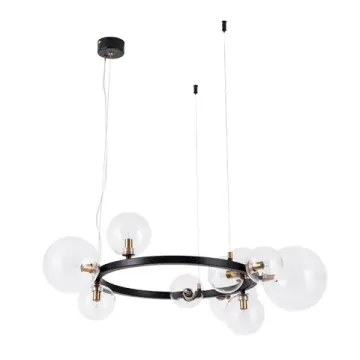 Подвесная люстра 10*G9 A7790SP-10BK белый/черный Vincent Arte Lamp