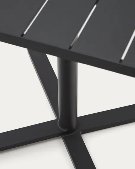 Складной уличный стол Torreta из алюминия с черной отделкой 70 x 70 см