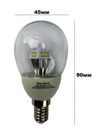 Светодиодная LED лампа G45 4,2W E14 нейтр. 5шт