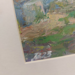 Картина маслом авторская в паспарту 30х40 см на стену для интерьера "Полуденный зной"