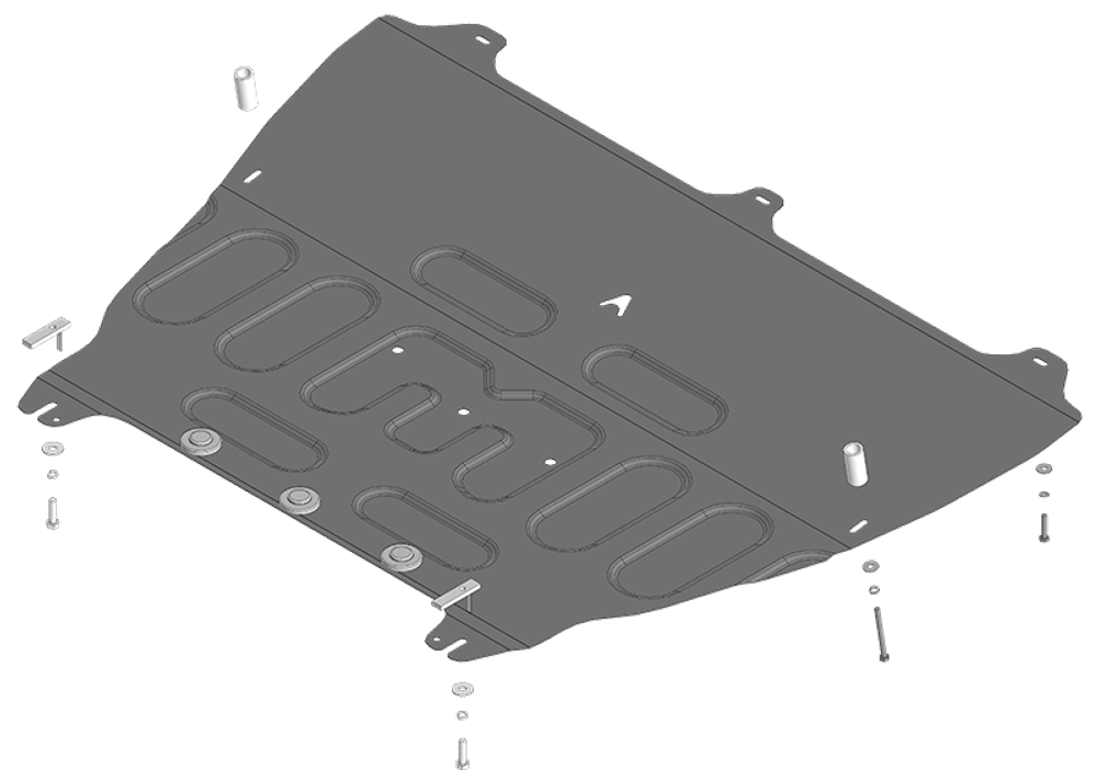 Защита стальная 1,5 мм Д, КПП Exeed RX с 2023 г; Jaecoo J8 с 2024 г MOTODOR.59014