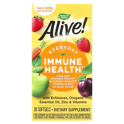 Nature's Way, Alive! добавка для поддержки здоровья иммунной системы, 30 мягких таблеток