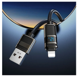 Кабель USB x Lightning Hoco. U137 (2.4A/12W/1.2m.) Led дисплей