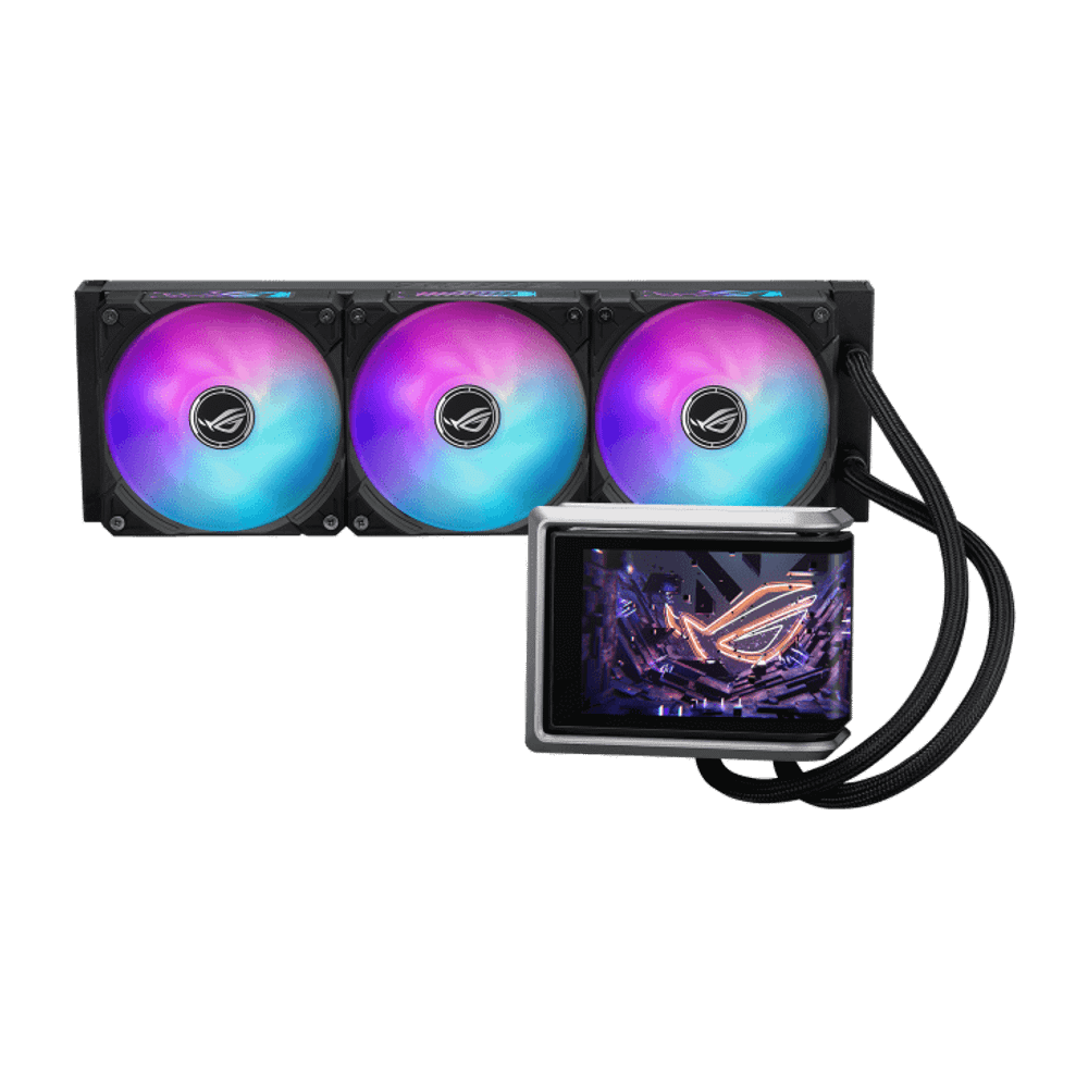 Водяное охлаждение CPU Asus ROG RYUO IV 360 ARGB, 3x120mm Liquid CPU Cooler, AMOLED-display, Black