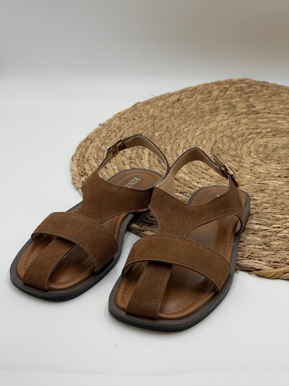 Босоножки женские натуральная кожа арт. PEY 470-3 цвет "рыже-коричневый"