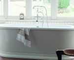 Смеситель для ванны Burlington CL15-QT хром/ручки белые