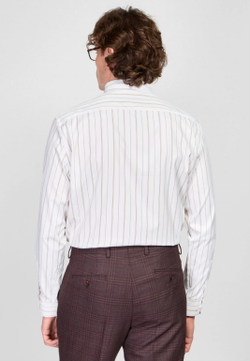 Мужская рубашка в полоску (белая) Л7