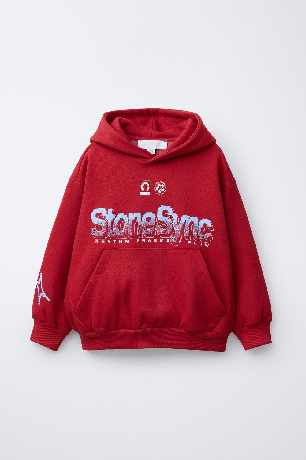 ZARA ХУДИ С ПРИНТОМ, КРАСНЫЙ