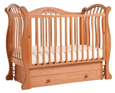 Детская кроватка Гандылян Габриэлла люкс (маятник универсальный) 120x60 см вишня