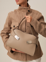 Кожаная сумка Helen DBR 31425 бежевое латте