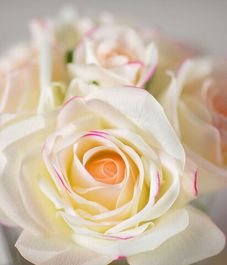 Букет из 5 светло-розовых роз в прозрачной вазе, Cote Noire