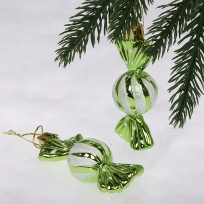 Ёлочные игрушки «Таинственное очарование» Конфетки 8 см (набор 2шт), салатовый