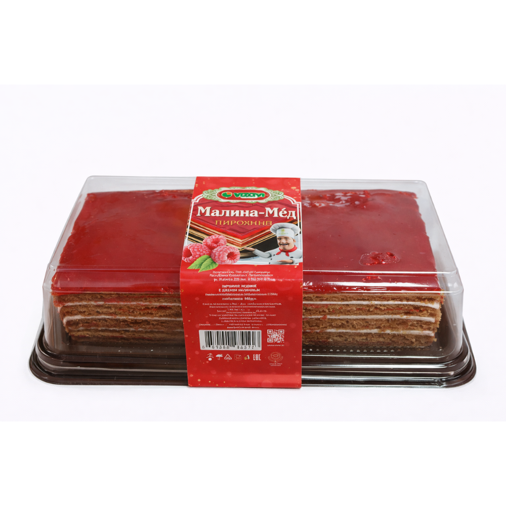 Пирожное медовое Vizavi Малина и мёд 500 гр