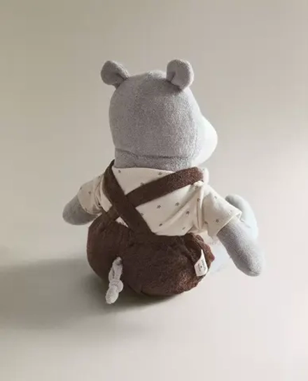 ZARA HOME ДЕТСКАЯ МЯГКАЯ ИГРУШКА "МУЗЫКАЛЬНЫЙ ГИППОПОТАМ", СЕРЫЙ